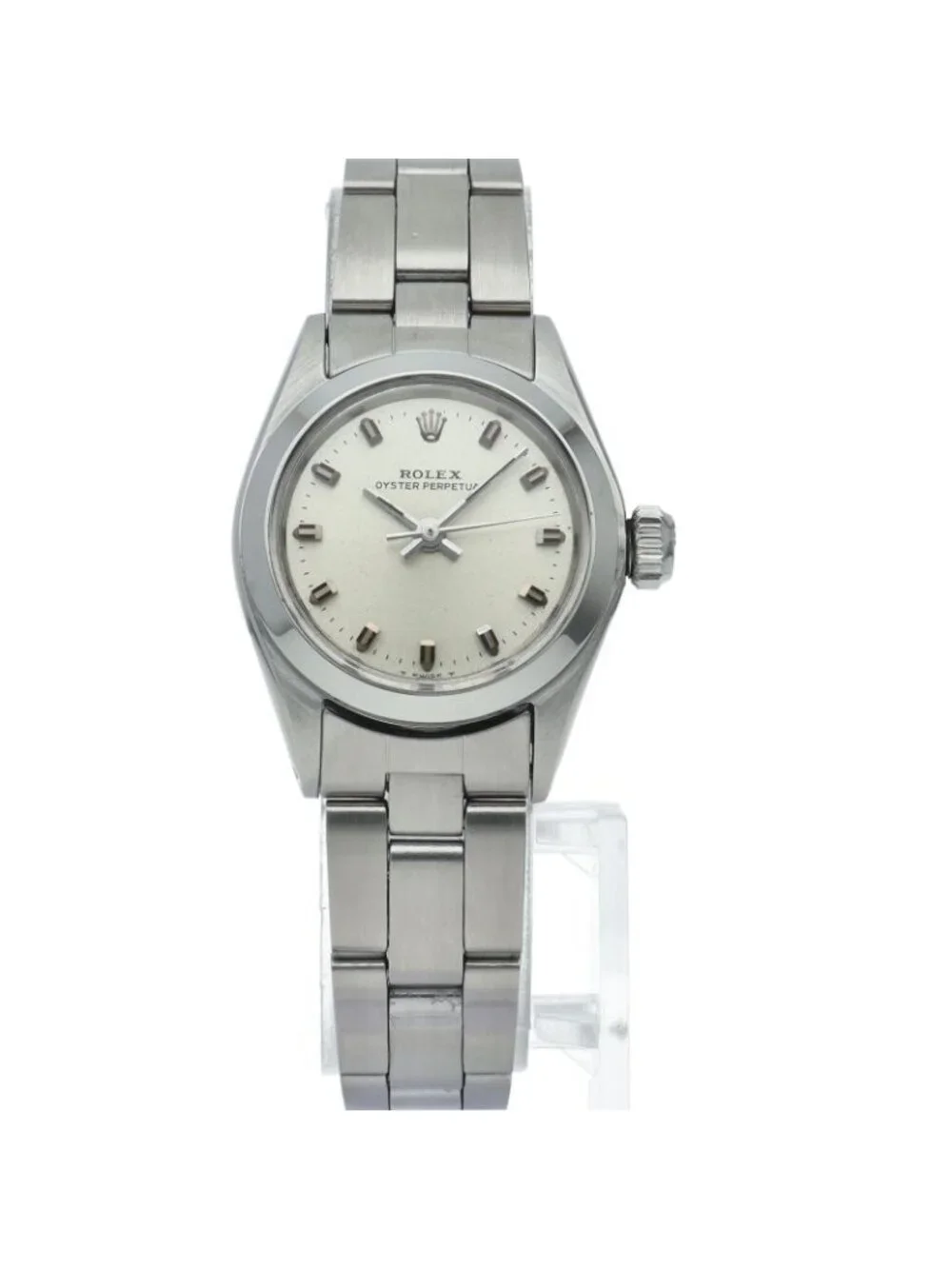 Rolex Oyster Perpetual Antique SS Watch Silver Polished